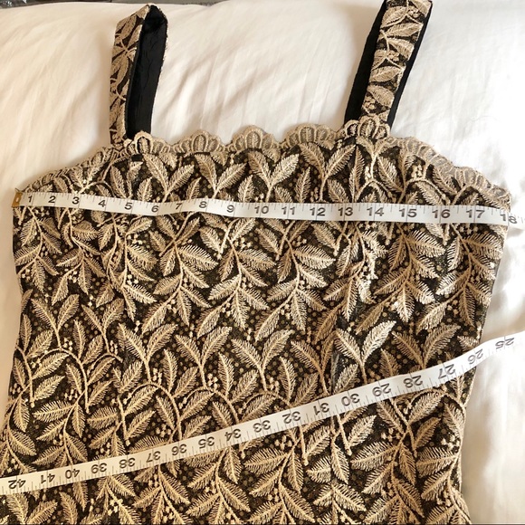 Gold vintage sequin evening gown - Picture 3 of 7